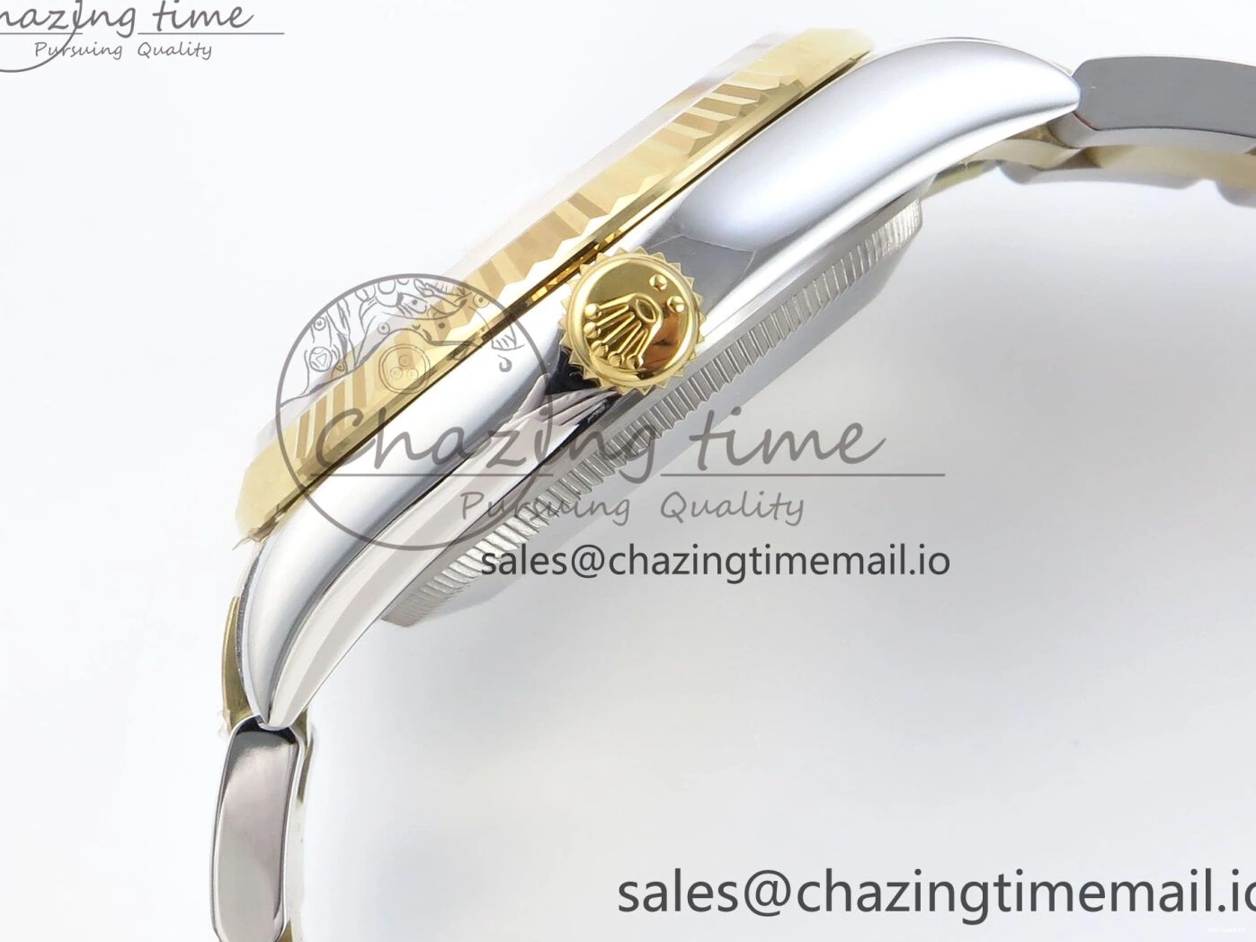 A3235 on Edition 36 126233 YG EWEF Marker Best DateJust Green Gray Bracelet Roman Dial Oyster SS 0212